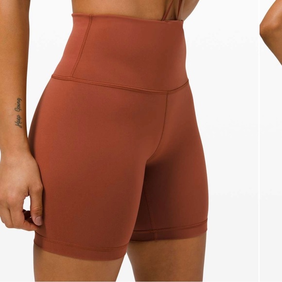 NWT Lululemon Wunder Under Train HR Short 6”, Dark Terracotta, size 4 - Picture 2 of 5